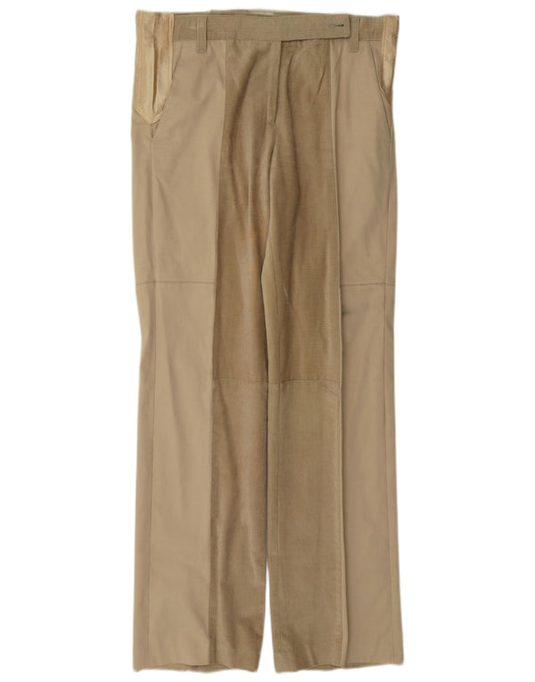 Iceberg γυναικείο ίσιο κοτλέ παντελόνι IT 40 Small W32 L32 Beige βαμβακερό