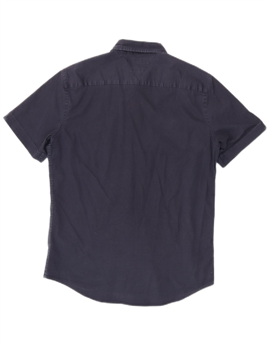 TOMMY HILFIGER Ανδρικό κοντομάνικο πουκάμισο με λεπτή εφαρμογή, μεσαίο μπλε βαμβακερό