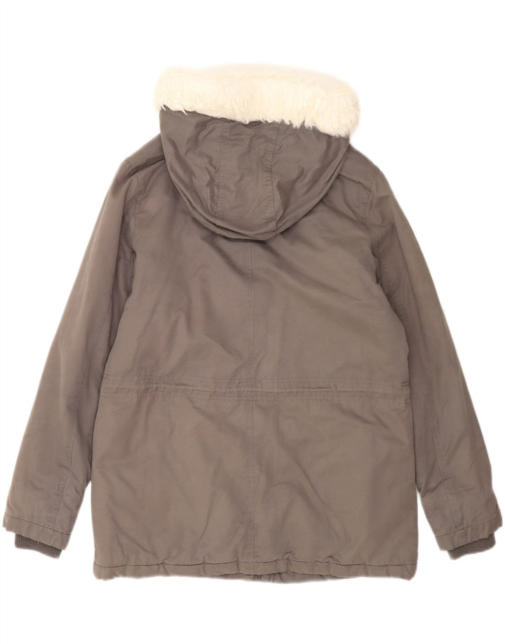 Γυναικείο Oasis Hooded Parka Jacket UK 14 Medium Grey Polyester