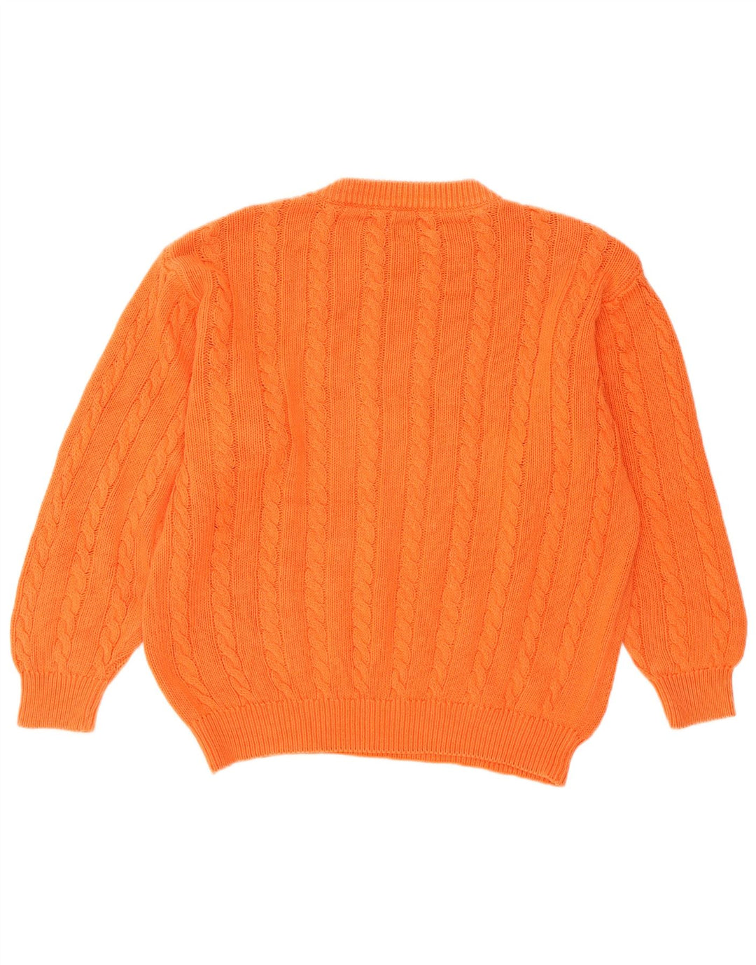 Γυναικείο πουλόβερ Benetton Crew Neck Jumper UK 14 Μεσαίο πορτοκαλί βαμβακερό