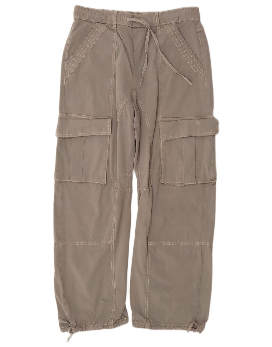 Zara Γυναικείο ίσιο παντελόνι Cargo EU 38 Small W28 L28 Γκρι