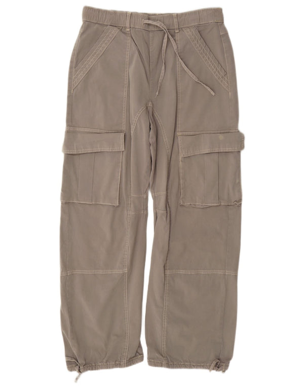 Zara Γυναικείο ίσιο παντελόνι Cargo EU 38 Small W28 L28 Γκρι