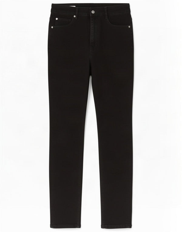 Zara Ανδρικό ψηλόμεσο στενό τζιν EU 38 Small W28 L27 Μαύρο βαμβακερό
