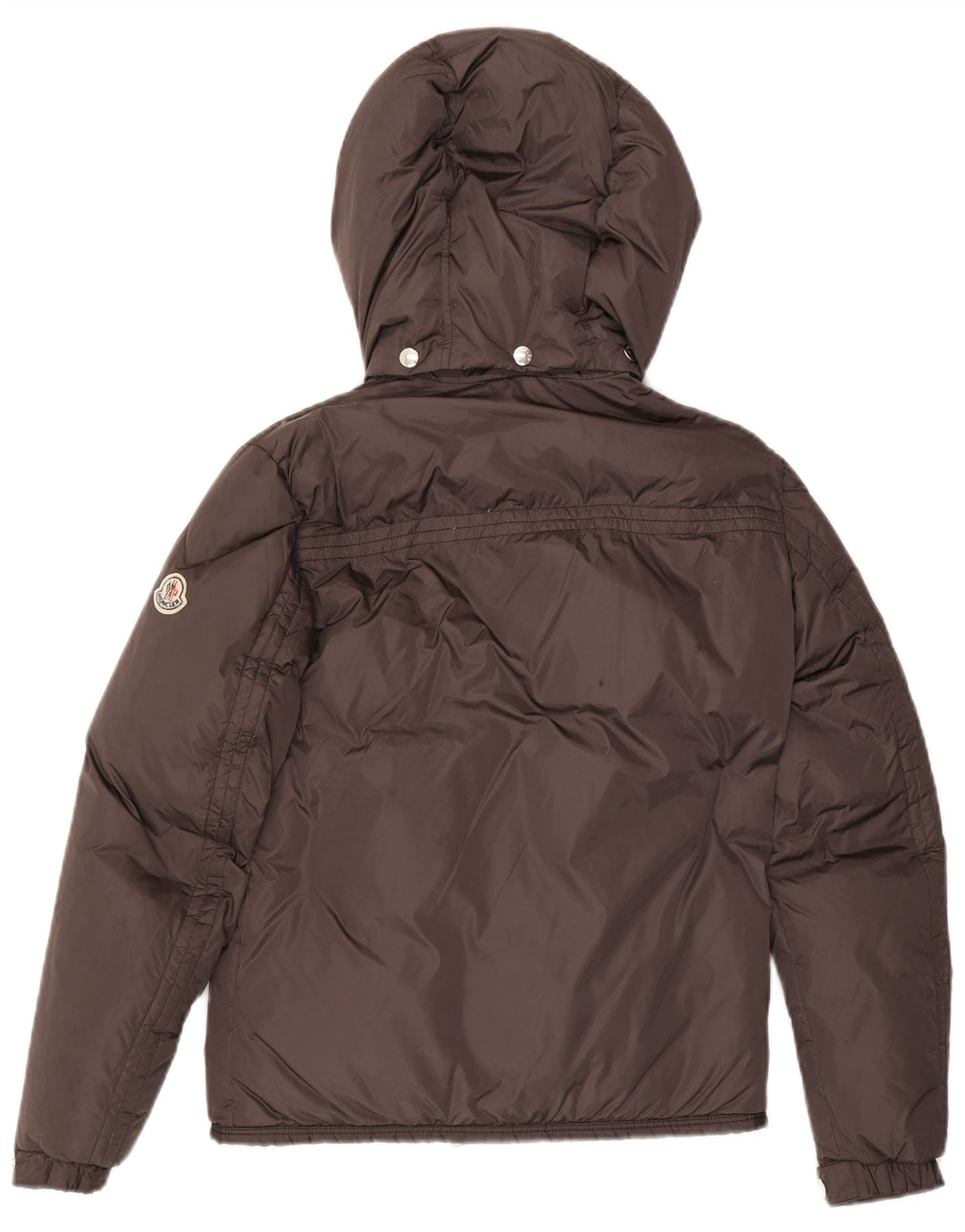 Moncler Γυναικείο μπουφάν με κουκούλα με επένδυση μεγέθους 0 XS γκρι πολυαμίδιο