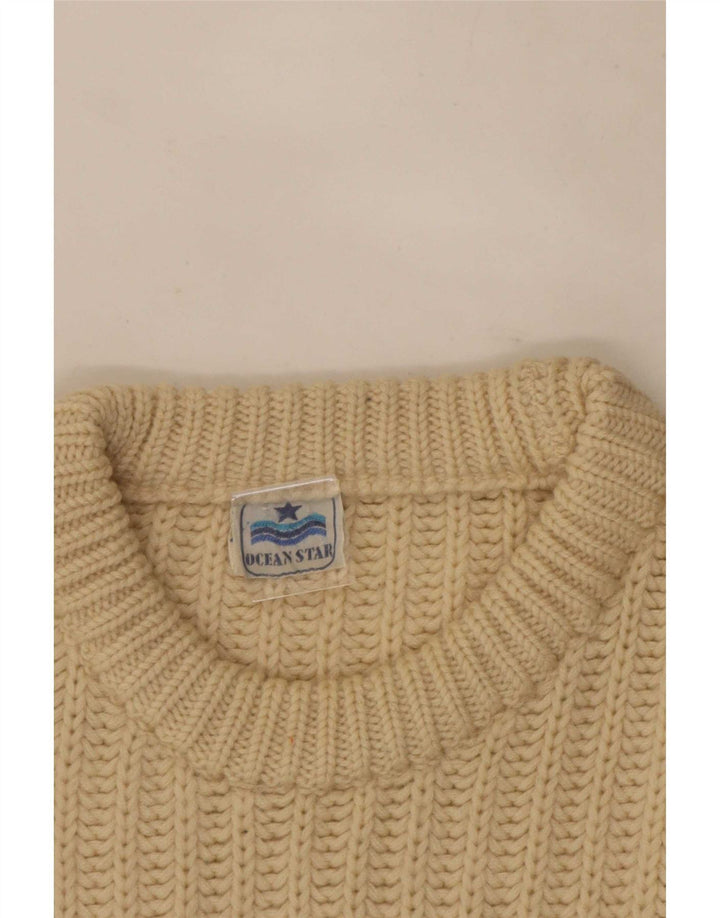 Ανδρικό πουλόβερ Ocean Star Crew Neck Jumper IT 48 Medium Beige Colourblock