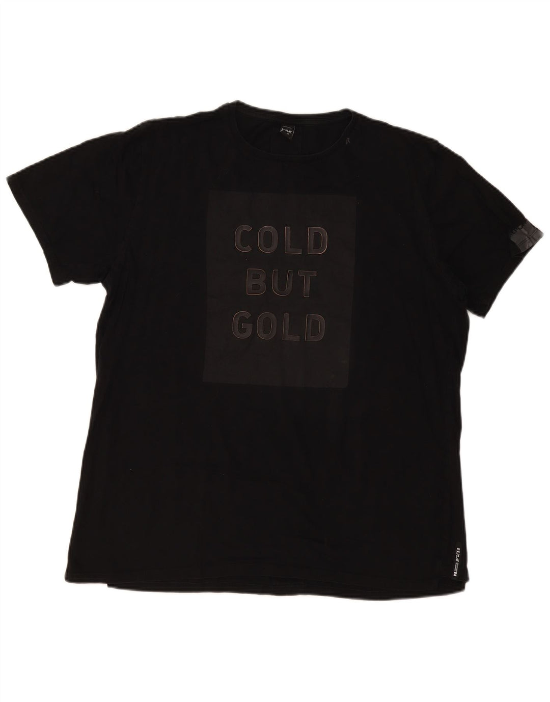 Ανδρικό γραφικό T-Shirt Replay Top XL Μαύρο
