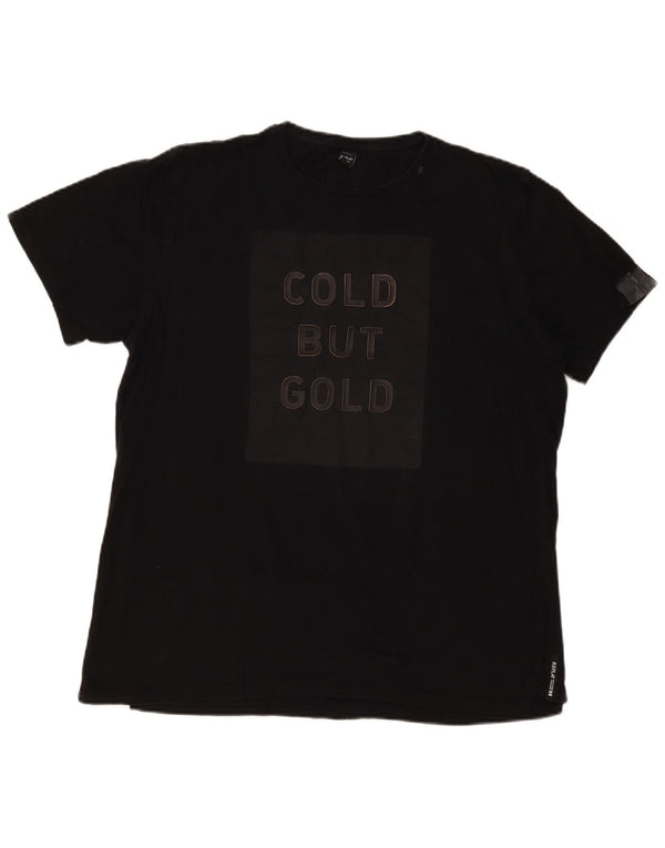 Ανδρικό γραφικό T-Shirt Replay Top XL Μαύρο