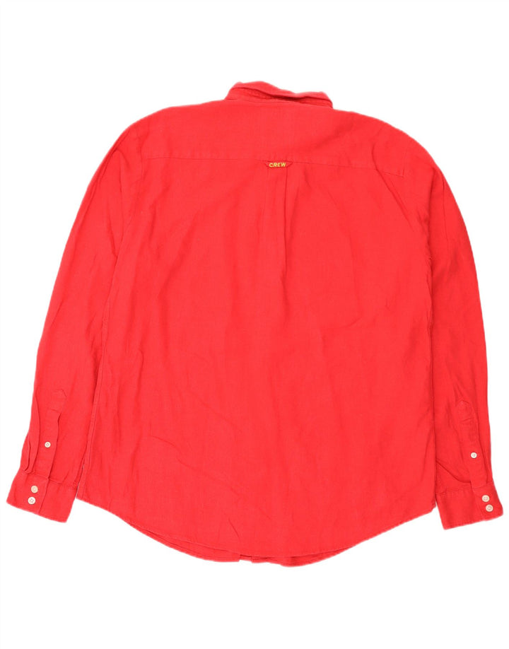 Ανδρικό πουκάμισο Crew Clothing Μεγάλο κόκκινο λινό