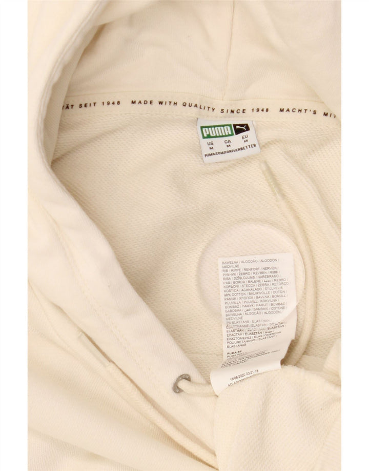 PUMA Γυναικείο Hoodie Jumper UK 14 Μεσαίο λευκό βαμβακερό