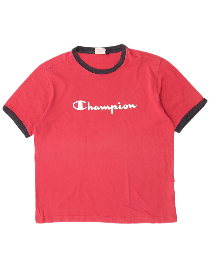 Ανδρικό γραφικό T-Shirt Champion Top μεγάλο κόκκινο βαμβακερό