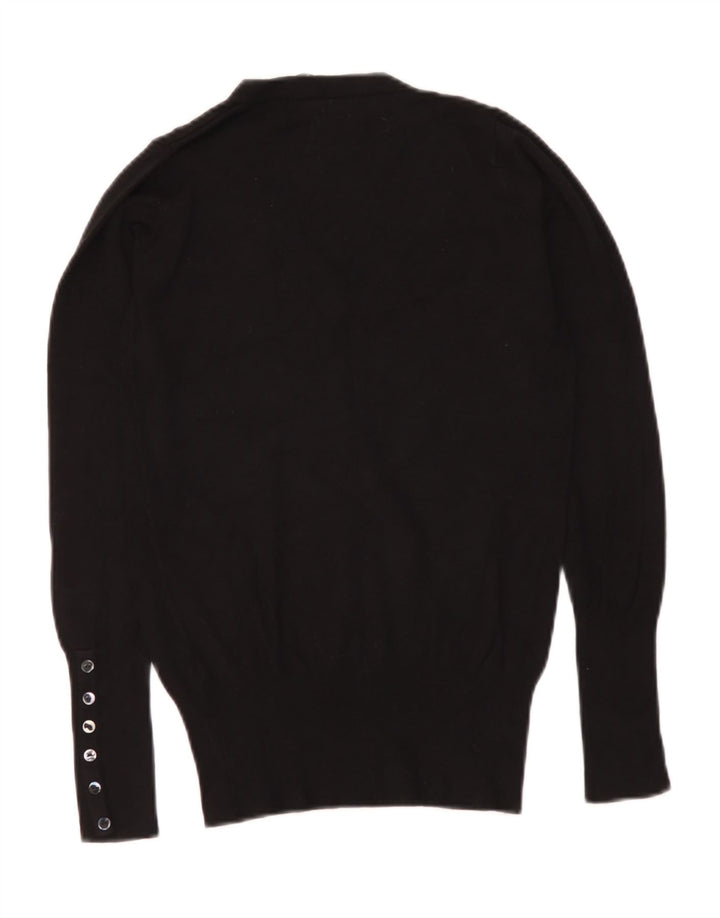 Zara Γυναικείο πουλόβερ με V λαιμόκοψη UK 10 Small Black