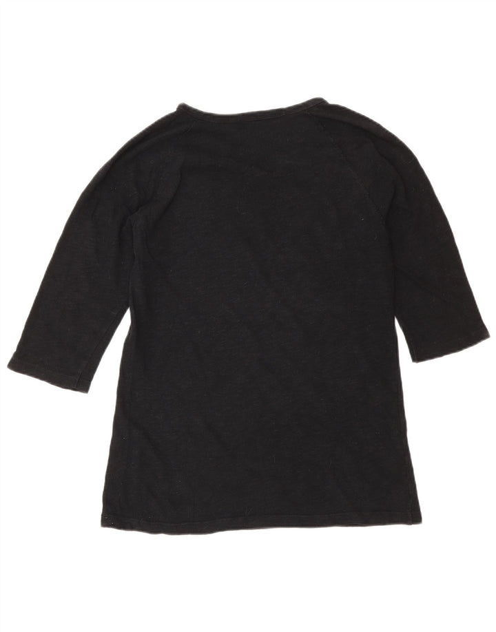 Zara Γυναικείο Μπλουζάκι 3/4 Μανίκι UK 10 Small Black