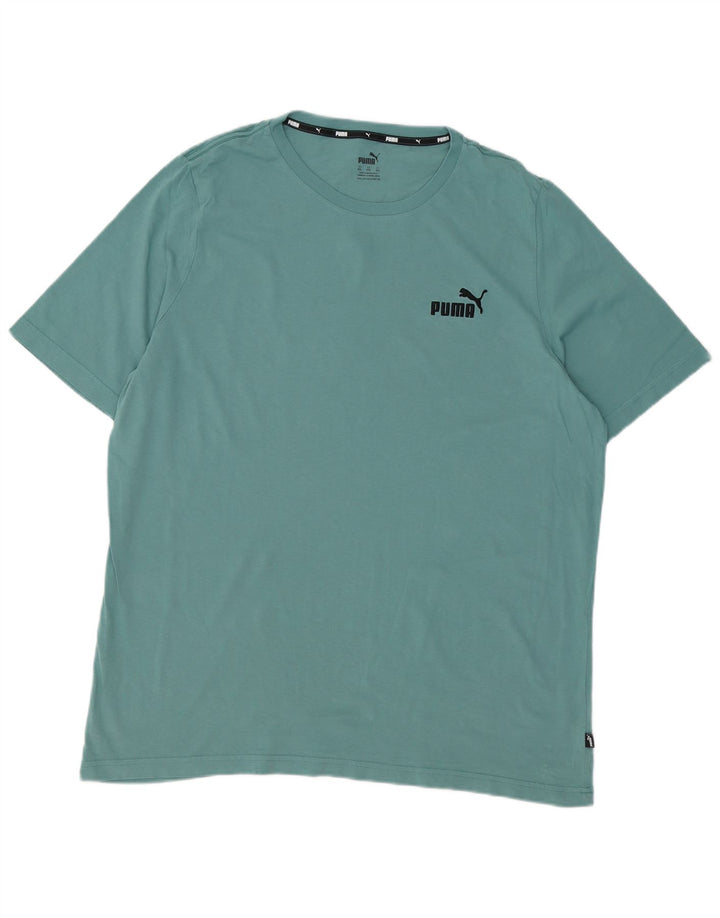 Ανδρικό T-Shirt PUMA Top 2XL Μπλε βαμβακερό