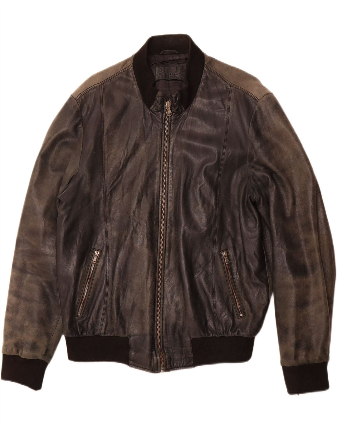 VINTAGE Ανδρικό Δερμάτινο Μπουφάν UK 38 Μεσαίο Μαύρο