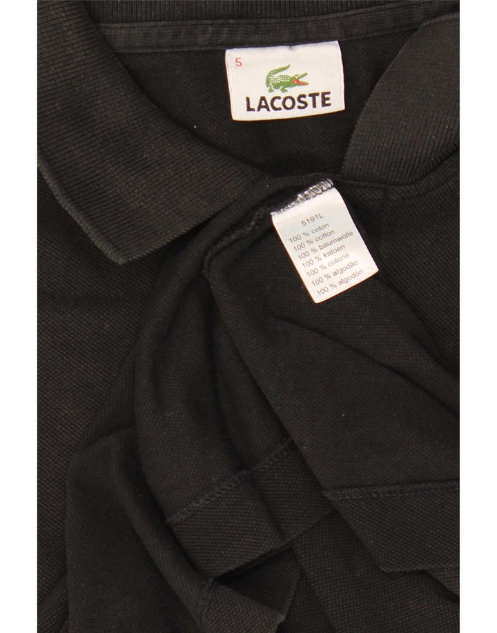 Ανδρικό πουκάμισο πόλο Lacoste, μέγεθος 5, μεγάλο μαύρο βαμβακερό
