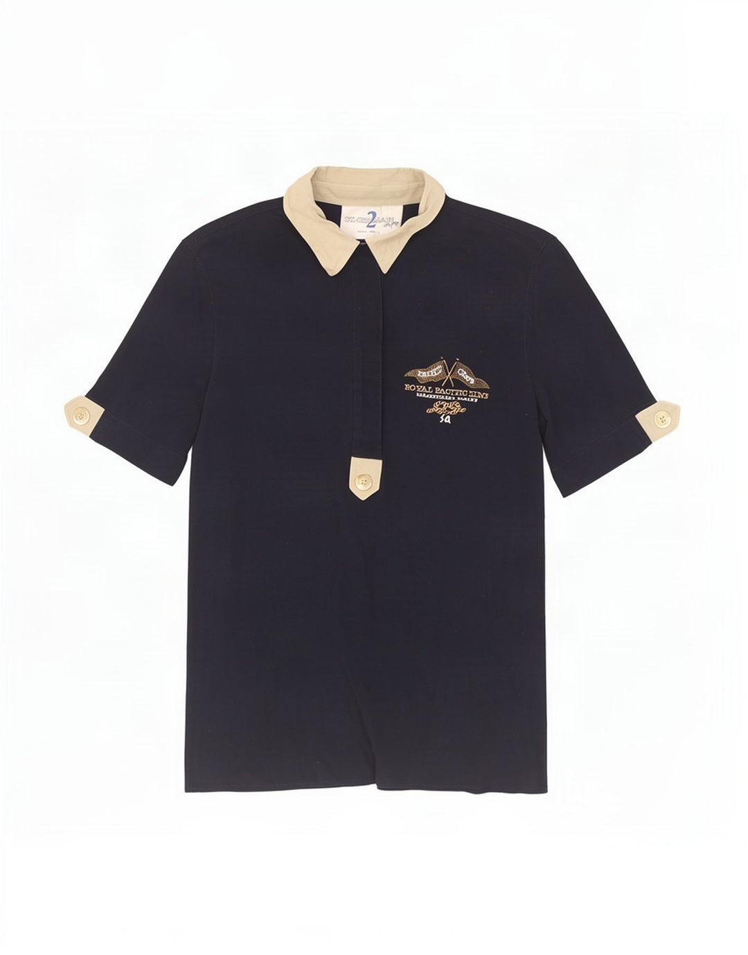 Γυναικείο πουκάμισο St. Germain Des Pres Polo IT 44 Medium Navy Blue Colourblock