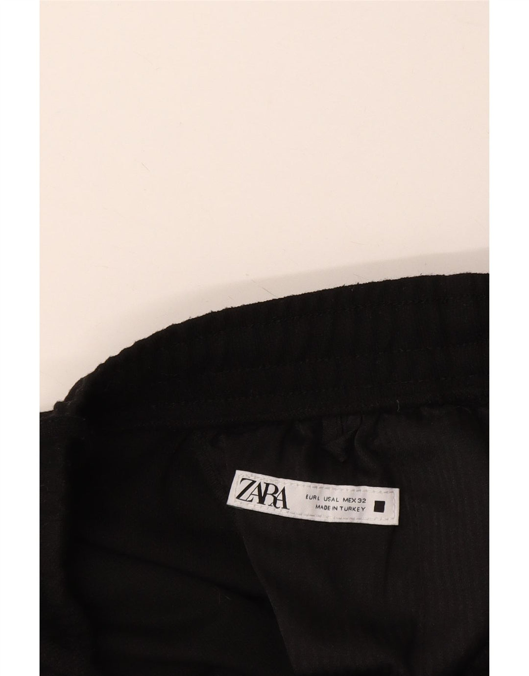Zara Γυναικείο κωνικό παντελόνι Chino UK 16 Large W32 L27 Μαύρο