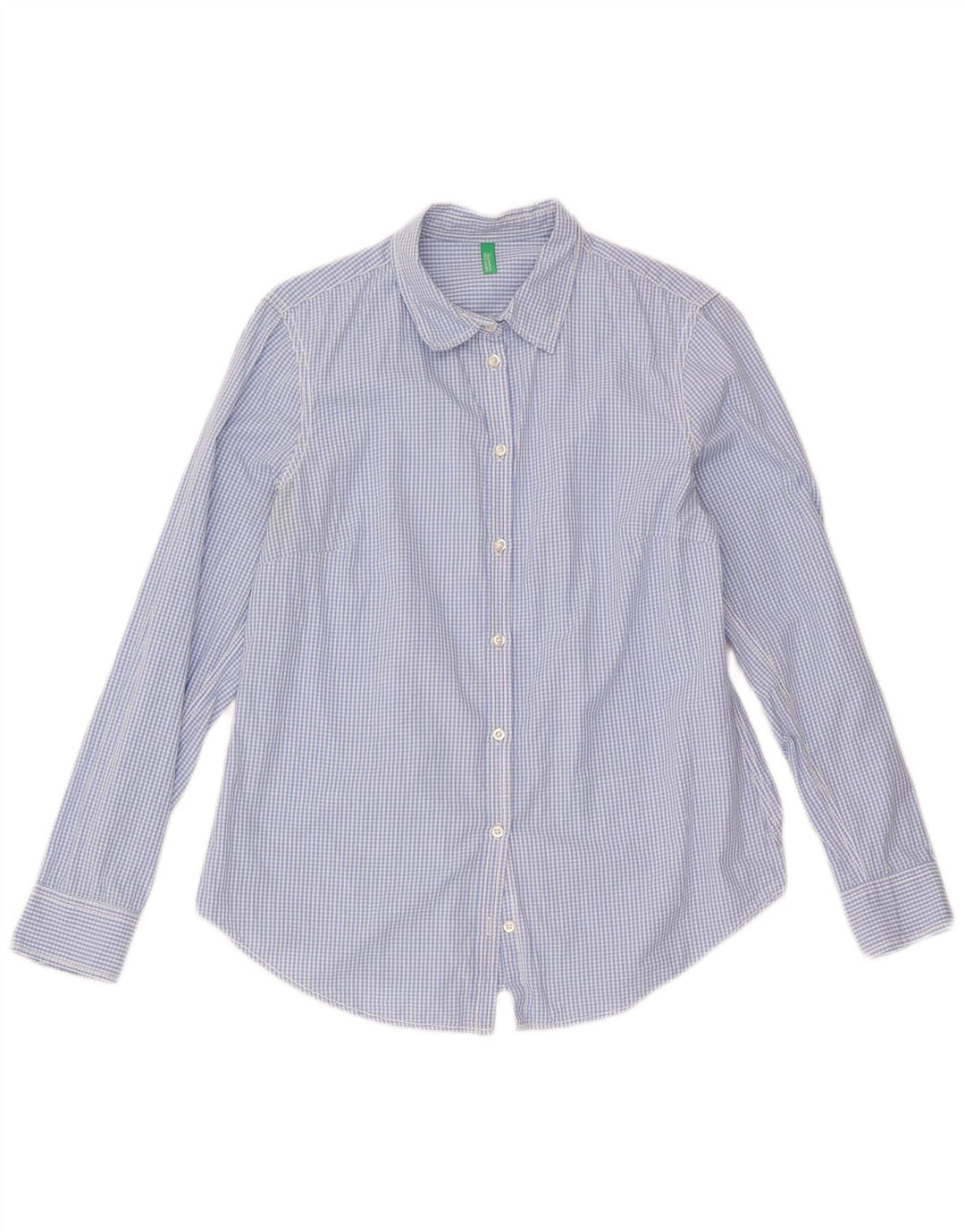 Γυναικείο πουκάμισο Benetton UK 12 Medium Blue Gingham