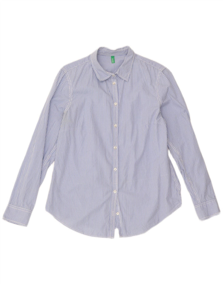 Γυναικείο πουκάμισο Benetton UK 12 Medium Blue Gingham