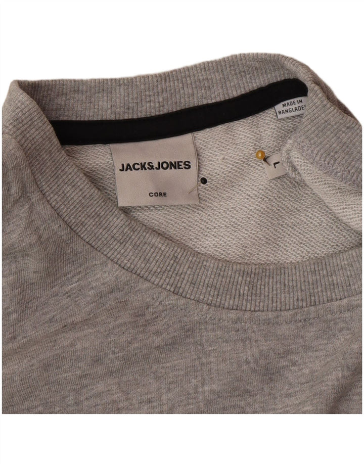 Ανδρικό φούτερ Jack & Jones, βαμβακερό, μεγάλο γκρι