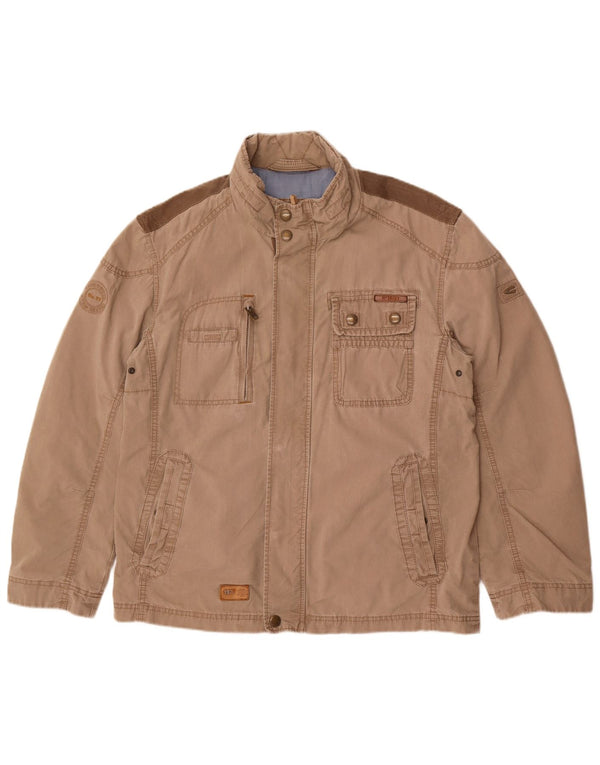 Camel Active Mens Utility Jacket UK 40 Large Beige Colourblock
