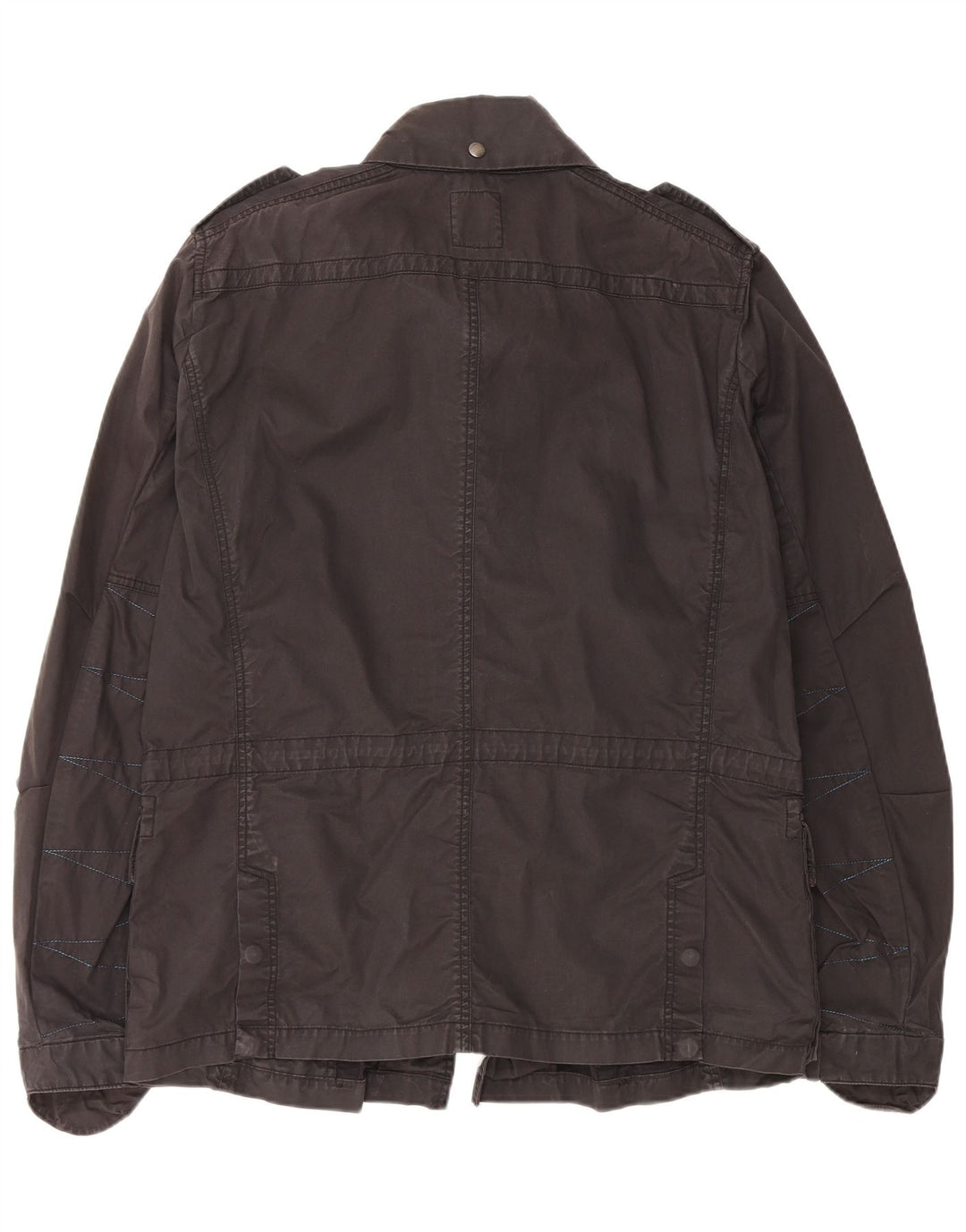 Ανδρικό στρατιωτικό μπουφάν DIESEL UK 44 2XL Μαύρο βαμβακερό