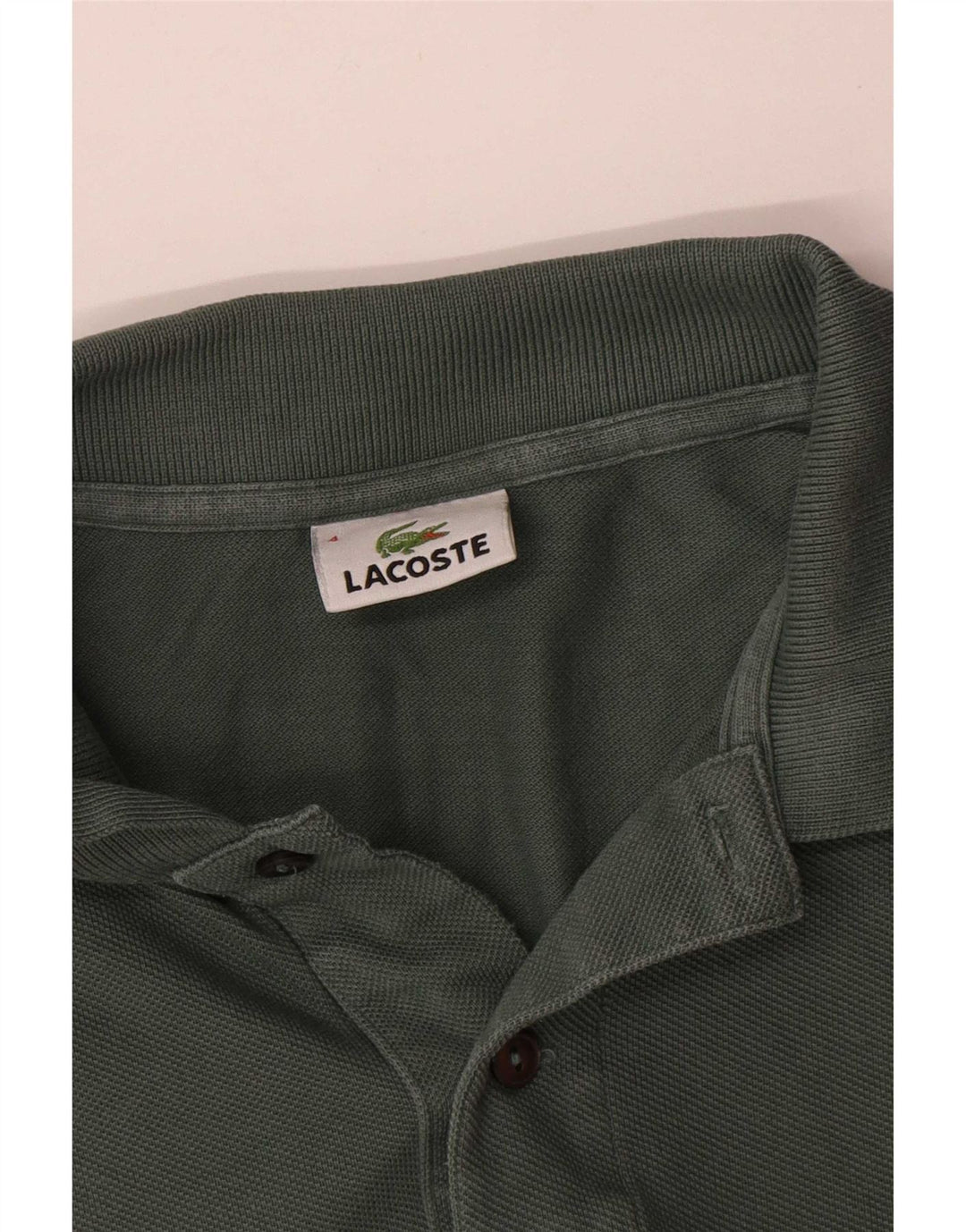 Ανδρικό μπλουζάκι πόλο Lacoste, Μέγεθος 4, Μεσαίο πράσινο βαμβακερό
