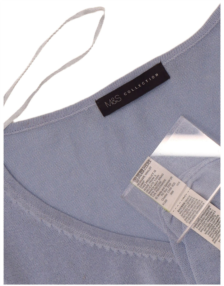 Marks & Spencer Γυναικείο τοπ μακρυμάνικο UK 8 Small Blue Viscose