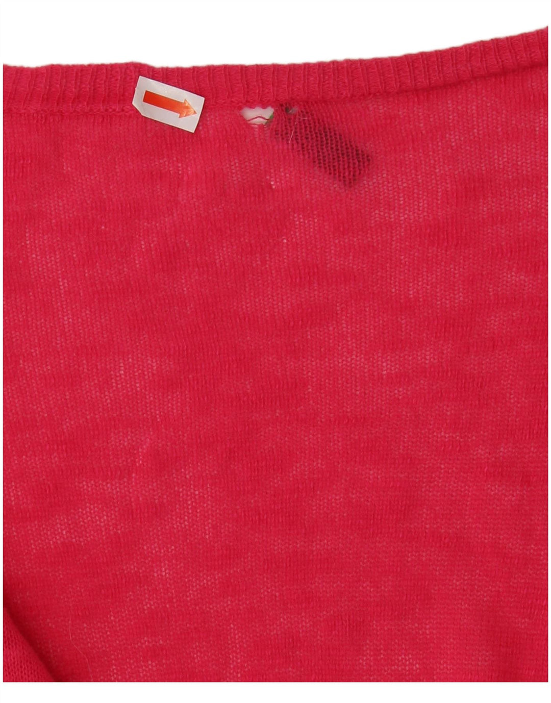 BENETTON Γυναικείο πουλόβερ oversized ζακέτα UK 10 Small Pink