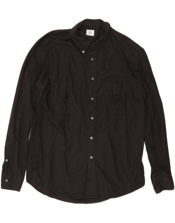 Ανδρικό γραφικό πουκάμισο CERRUTI 1881 XL Μαύρο