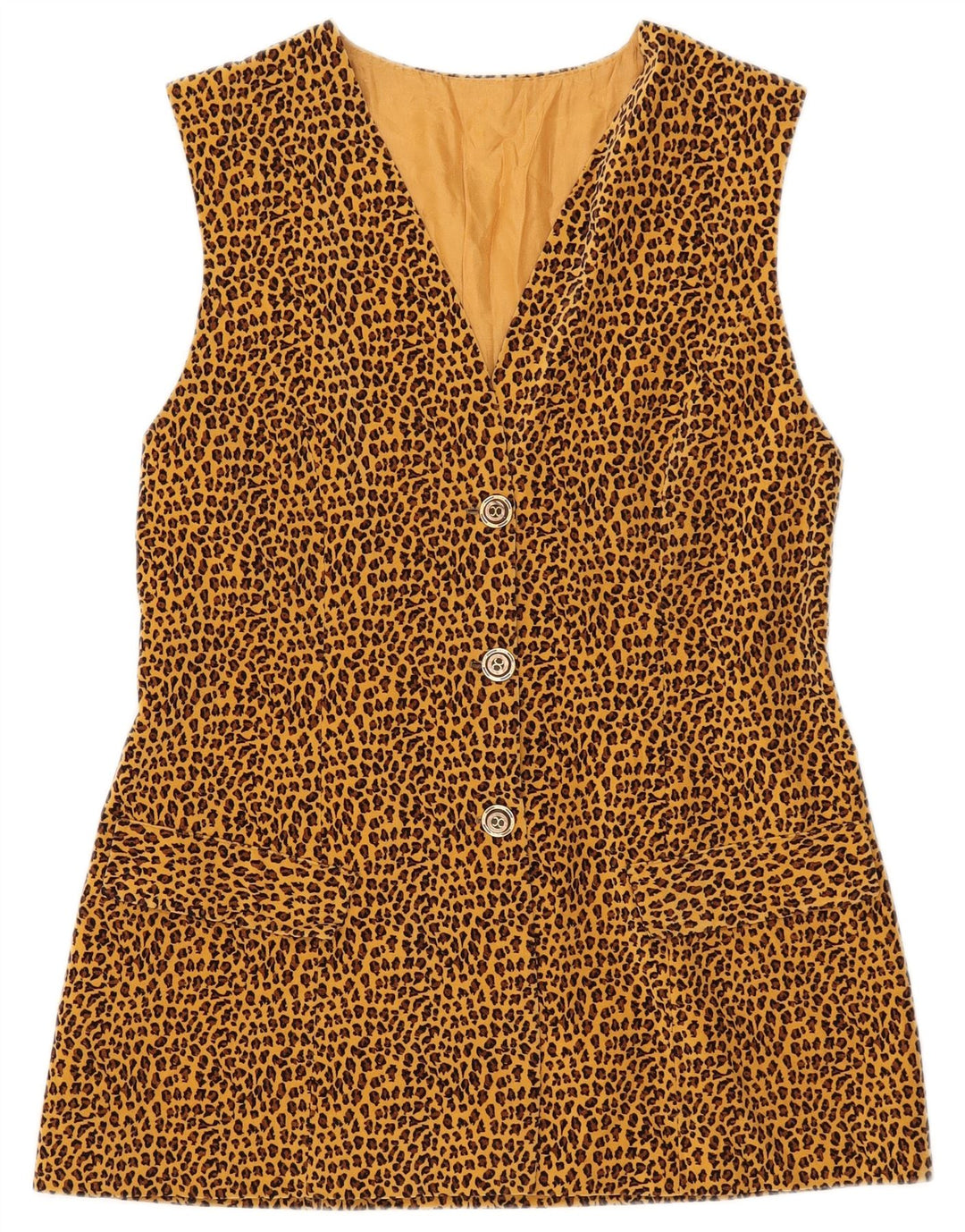 Vintage γυναικείο σακάκι με 3 κουμπιά σακάκι UK 8 Small Brown Animal print