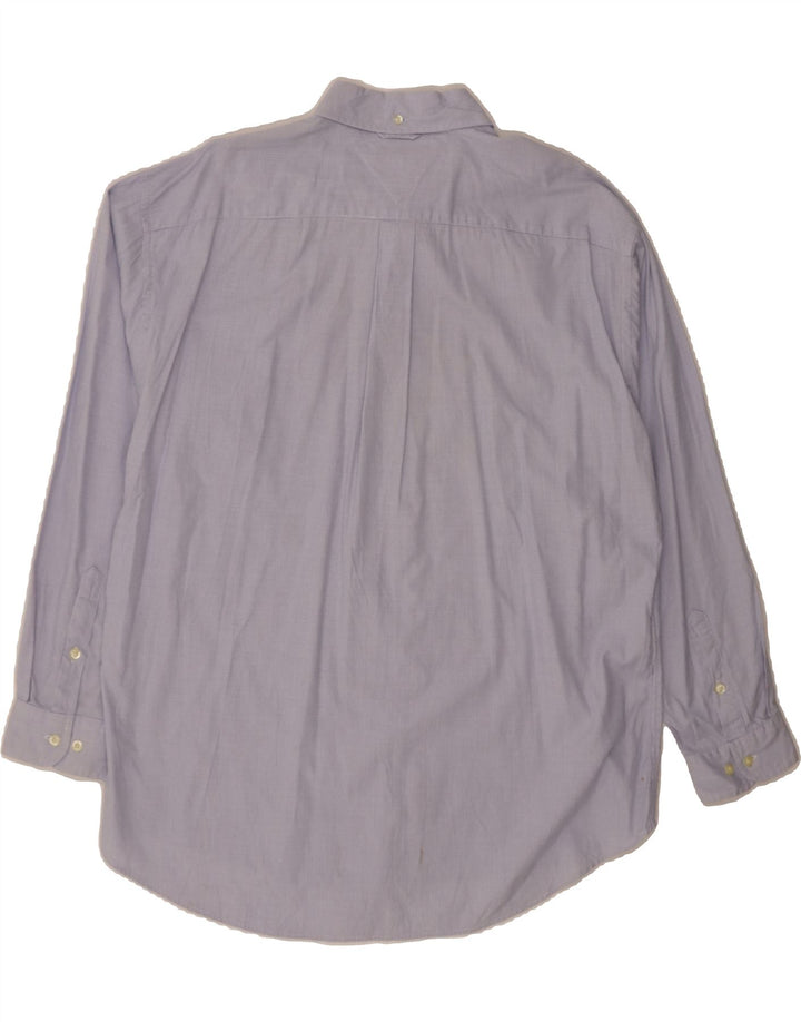 TOMMY HILFIGER Mens Shirt XL Blue Check Cotton Vintage Tommy Hilfiger and Second-Hand Tommy Hilfiger from Messina Hembry 