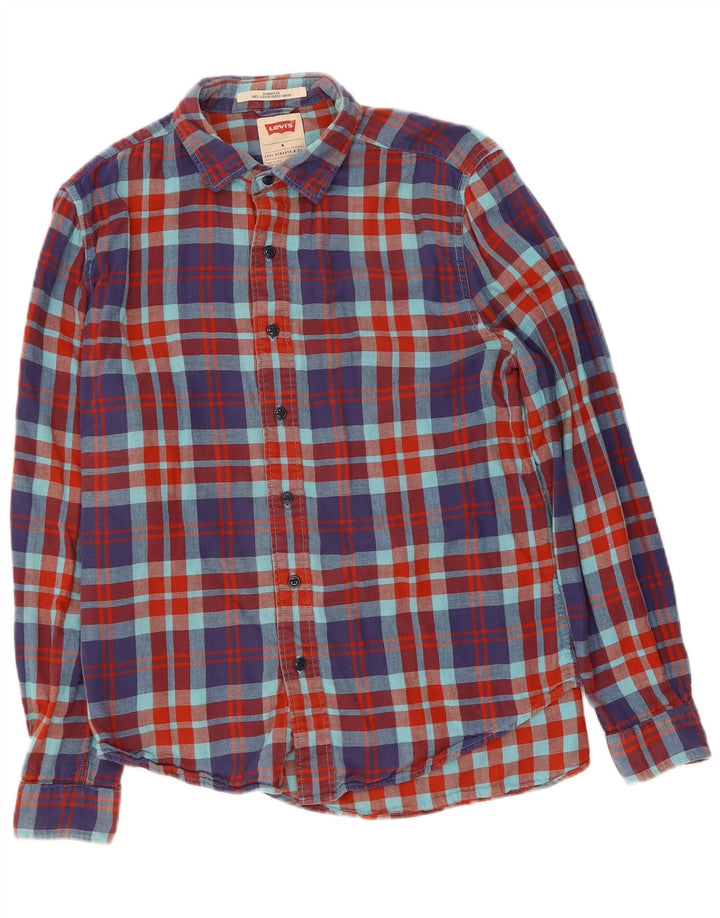 LEVI'S Mens Standard Fit Flannel Shirt Medium Multicoloured Check Cotton