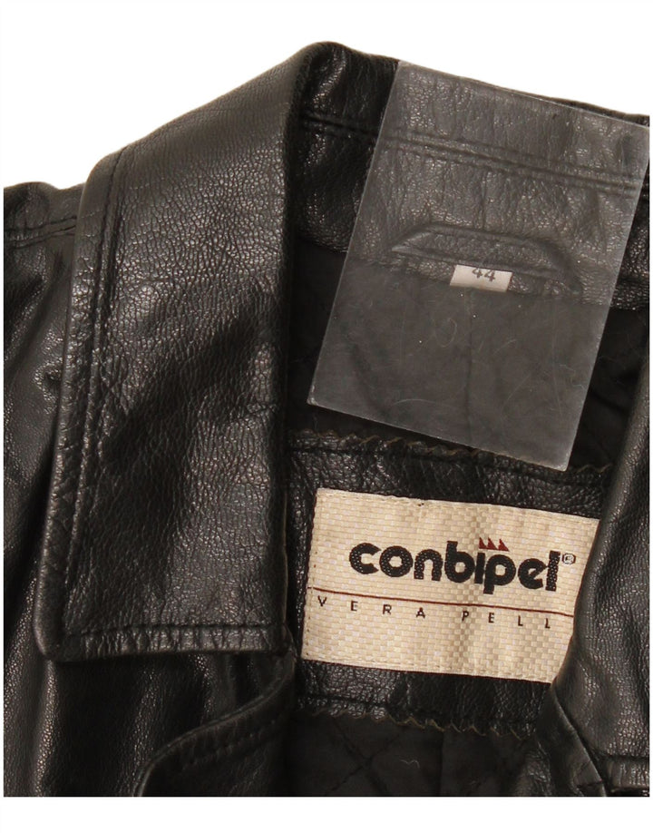 Conbipel Γυναικείο Δερμάτινο Παλτό IT 44 Medium Black Leather