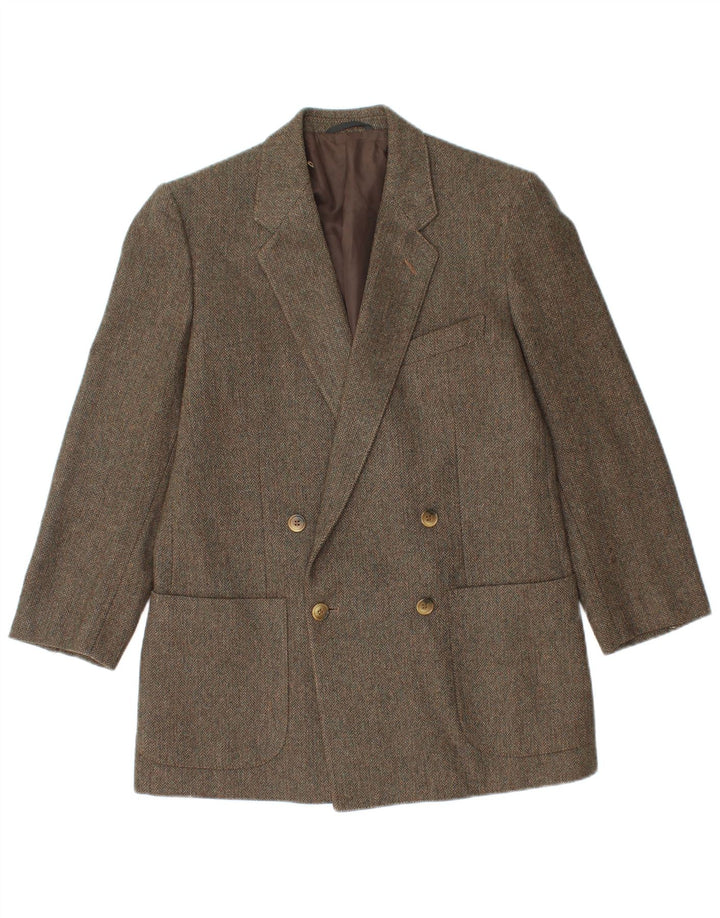 Vintage Ανδρικό Διπλό Μπουφάν Blazer IT 48 Μεσαίο Πράσινο Ψαροκόκκαλο