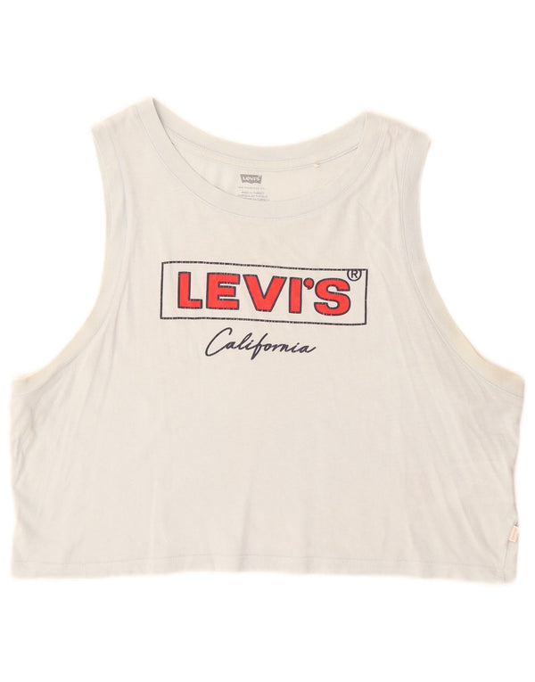 Γυναικείο γραφικό γιλέκο Levi's Crop UK 16 μεγάλο βαμβακερό