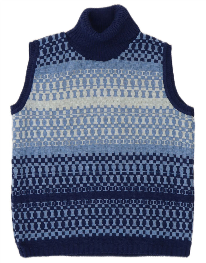 Redok Γυναικείο Crop Roll Γιλέκο Tank Top UK 12 Medium Blue Geometric