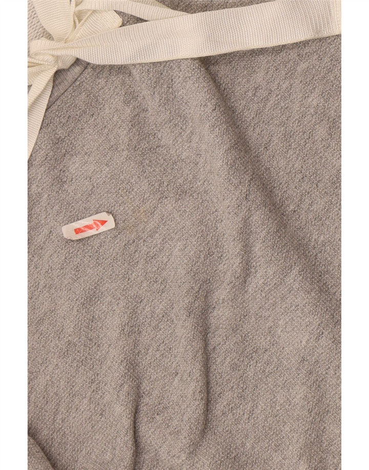 MET Γυναικεία μακρυμάνικη μπλούζα τοπ UK 10 Small Grey Cotton