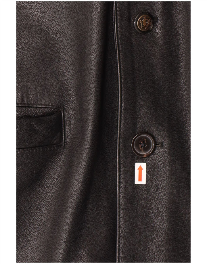 ROUTE 66 Ανδρικό Δερμάτινο Μπουφάν UK 40 Large Μαύρο Δερμάτινο