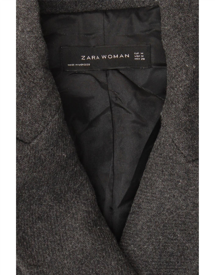 ZARA Γυναικείο παλτό με διπλό στήθος UK 12 Medium Grey