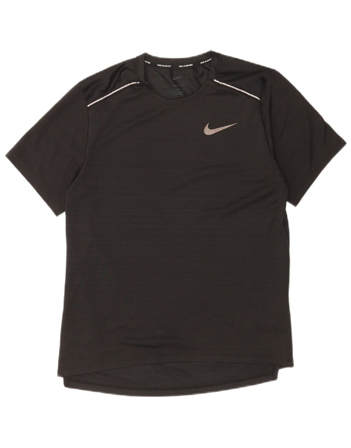 Ανδρικό μπλουζάκι Nike Dri Fit Τοπ μεσαίου μαύρου πολυεστέρα