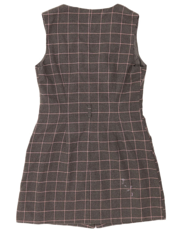 Γυναικείο αμάνικο φόρεμα Oasis UK 14 Medium Grey Check Polyester
