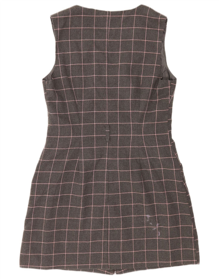 Γυναικείο αμάνικο φόρεμα Oasis UK 14 Medium Grey Check Polyester