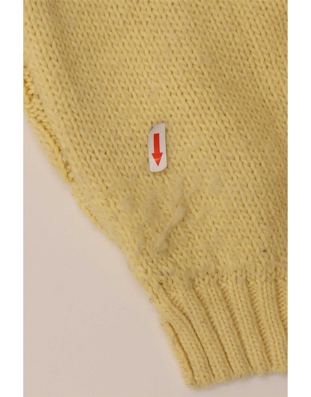 Zara Γυναικείο πουλόβερ με V λαιμόκοψη UK 14 Medium Yellow