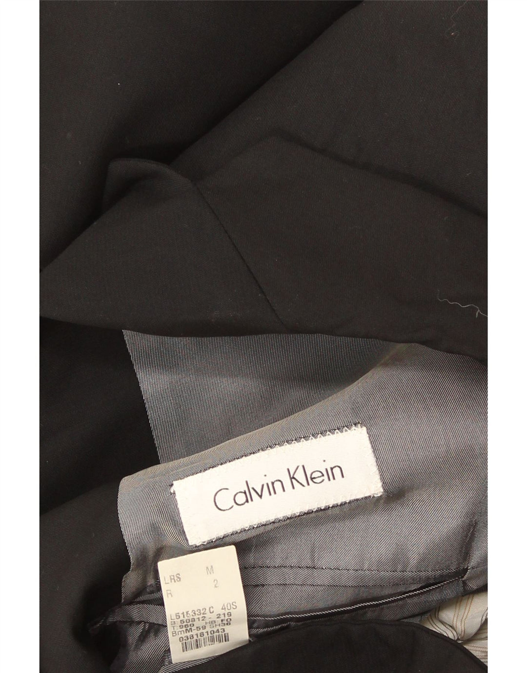 Calvin Klein Ανδρικό σακάκι σακάκι με 3 κουμπιά UK 38 μεσαίο μαύρο μαλλί