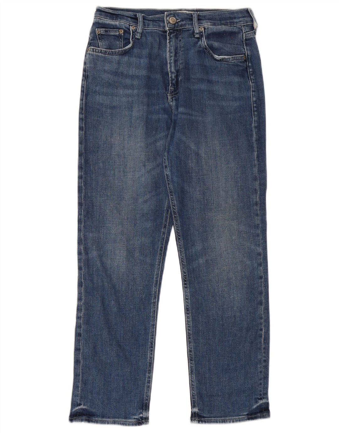 Zara Γυναικείο Straight Jeans EU 40 Medium W30 L27 Μπλε βαμβακερό