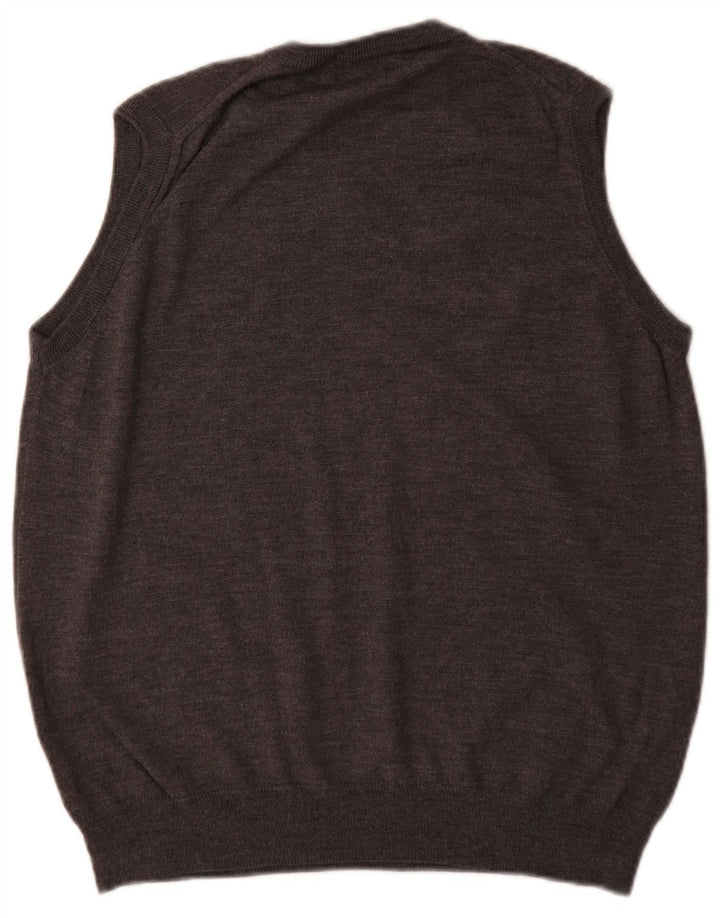 Marks & Spencer Ανδρικό γιλέκο Tank Top Medium Grey Wool Merino