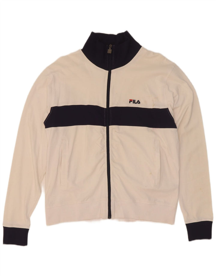 Ανδρική φόρμα Fila Top Jacket Small White Colourblock Βαμβακερό