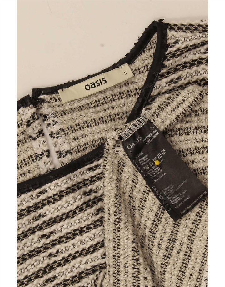 Γυναικεία μπλούζα Oasis Oversized Top UK 10 Small Black ριγέ βαμβακερά