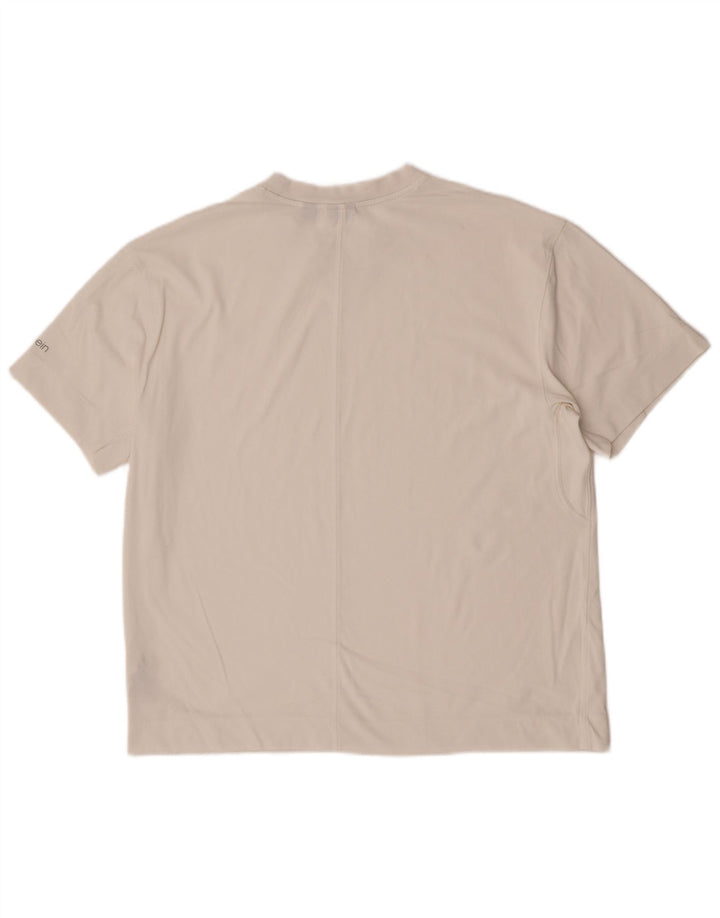 Calvin Klein Ανδρικό T-Shirt Top μεγάλο λευκό βαμβακερό